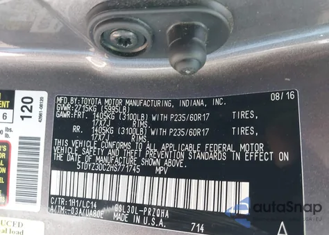 2017 Toyota Sienna Xle 8 Passenger from USA, damaged, VIN 5TDYZ3DC2HS771745